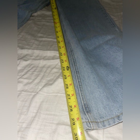 NWT Princess Polly Denver Straight Leg Jeans Womens Size 10 Wide New Blue Denim - Picture 8 of 14